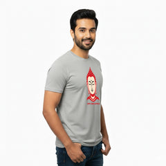 BestyPop Men’s Graphic Print Round Neck T-Shirt- Buddha (170 GSM single jersey)