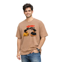 BestyPop Crew Neck oversized t-shirt - എന്താ ഇഷ്ടാ(225 GSM heavyweight fabric)