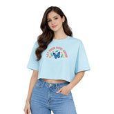 BestyPop Women’s Oversized Half Sleeve Crop Top