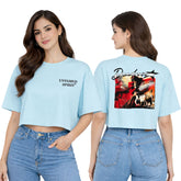 BestyPop Women’s Oversized Half Sleeve Crop Top - 220 GSM
