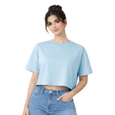 BestyPop Women’s Plain Crop top Oversized Half Sleeve