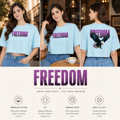 BestyPop Women’s Oversized Half Sleeve Crop Top - 220 GSM