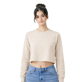 BestyPop Women’s Plain Oversized Full Sleeve Crop Top