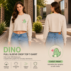 BestyPop Women’s Oversized full Sleeve Crop Top