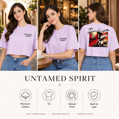 BestyPop Women’s Oversized Half Sleeve Crop Top - 220 GSM