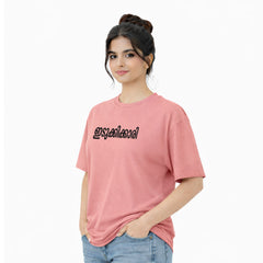 Bestypop Women's Crew Neck Oversized t-shirt - ഇടുക്കിക്കാരി