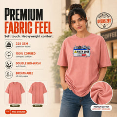 Freethinker | Arif Women's Faith Lost Crew neck Oversized T-Shirt - (225 GSM heavyweight fabric)