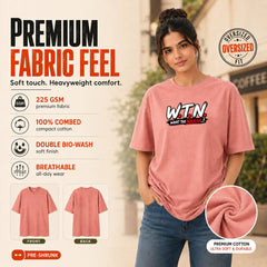 Freethinker | Arif Women's Crew neck Oversized T-Shirt - (225 GSM heavyweight fabric)