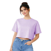 BestyPop Women’s Plain Crop top Oversized Half Sleeve