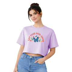 BestyPop Women’s Oversized Half Sleeve Crop Top