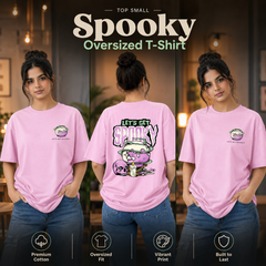Bestypop Women’s Oversized Spooky Graphic T-Shirt