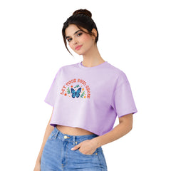 BestyPop Women’s Oversized Half Sleeve Crop Top