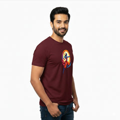 BestyPop Men’s Graphic Print Round Neck T-Shirt- Jai Shree Ram (170 GSM single jersey)