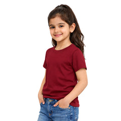 BestyPop Girl’s Plain Round Neck T-Shirt