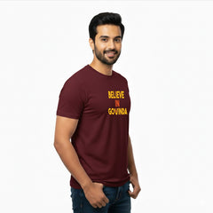 BestyPop Men’s Graphic Print Round Neck T-Shirt-Tirupathi Balaji (170 GSM single jersey)