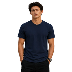 Men’s Plain Round Neck T-Shirt - 190 GSM Single Jersey