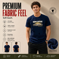 Freethinker | Arif Men's Homosapiens Crew Neck T-Shirt - (170 GSM single jersey)