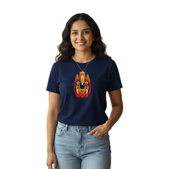 BestyPop Women’s Graphic Print Round Neck T-Shirt-Thirupathi Balaji (170 GSM single jersey)