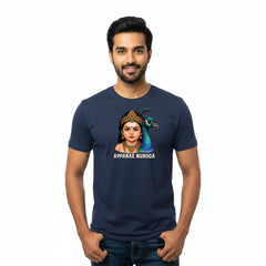 BestyPop Men’s Graphic Print Round Neck T-Shirt- Murugan (170 GSM single jersey)