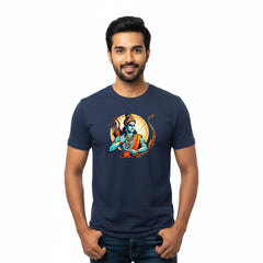 BestyPop Men’s Graphic Print Round Neck T-Shirt- Jai Shree Ram (170 GSM single jersey)