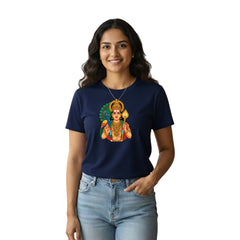 BestyPop Women’s Graphic Print Round Neck T-Shirt- Murugan (170 GSM single jersey)