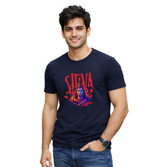 BestyPop Men’s Graphic Print Round Neck T-Shirt- Shivan (170 GSM single jersey)