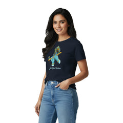 BestyPop Women’s Graphic Print Round Neck T-Shirt- Krishna (170 GSM single jersey)