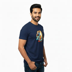 BestyPop Men’s Graphic Print Round Neck T-Shirt- Jai Shree Ram (170 GSM single jersey)