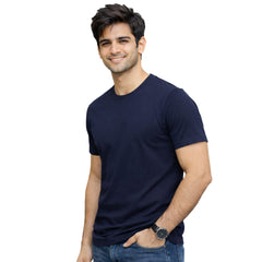 BestyPop Men’s Plain Round Neck T-Shirt