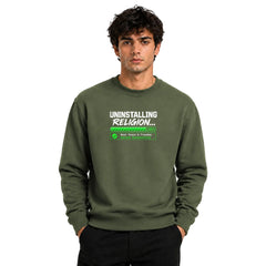Freethinker | Arif Men's Uninstalling Religion Sweatshirt full sleeve - (270 GSM, unbrushed)