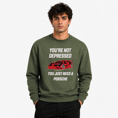 BestyPop Men’s Graphic Print Round Neck Sweatshirt - 270 GSM