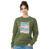 BestyPop Women’s Graphic Print Round Neck Sweatshirt - 270 GSM