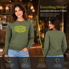 BestyPop Women’s Graphic Print Round Neck Sweatshirt - 270 GSM