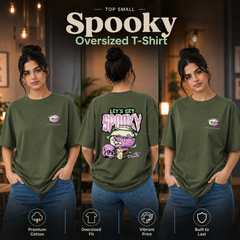 Bestypop Women’s Oversized Spooky Graphic T-Shirt