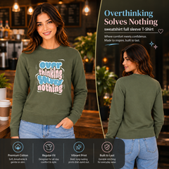 BestyPop Women’s Graphic Print Round Neck Sweatshirt - 270 GSM
