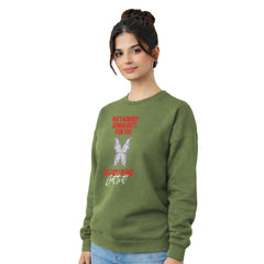 BestyPop Women’s Graphic Print Round Neck Sweatshirt - 270 GSM
