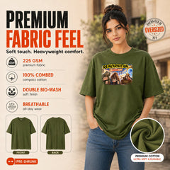 Freethinker | Arif Women's Reincarnation Crew neck Oversized T-Shirt - (225 GSM heavyweight fabric)