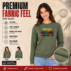 Freethinker | Arif Women's Bad Idea Sweatshirt full sleeve - (270 GSM, unbrushed)