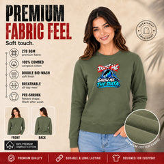 Freethinker | Arif Women's Show Me The Data Sweatshirt full sleeve - (270 GSM, unbrushed)