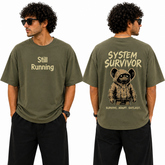 BestyPop Men’s Oversized T-Shirt - System Survival