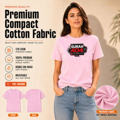 Freethinker | Arif Women's Surah 404 Crew Neck T-Shirt - (170 GSM single jersey)