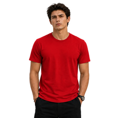 Men’s Plain Round Neck T-Shirt - 190 GSM Single Jersey