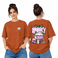 Bestypop Women’s Oversized Spooky Graphic T-Shirt