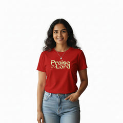 BestyPop Women’s Graphic Print Round Neck T-Shirt-Jesus(170 GSM single jersey)
