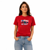 Freethinker | Arif Women's Evidence We Trust Crew Neck T-Shirt - (170 GSM single jersey)