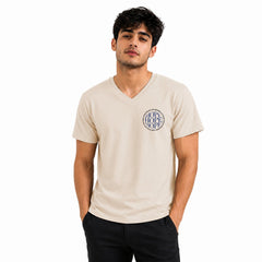 BestyPop Men’s Graphic Print V-Neck T-Shirt- 190GSM
