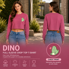 BestyPop Women’s Oversized full Sleeve Crop Top