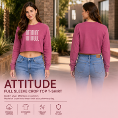 BestyPop Women’s Oversized full Sleeve Crop Top