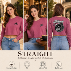 BestyPop Women’s Crop top full Sleeve - 270 GSM