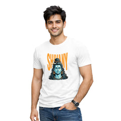 BestyPop Men’s Graphic Print Round Neck T-Shirt- Shivan (170 GSM single jersey)